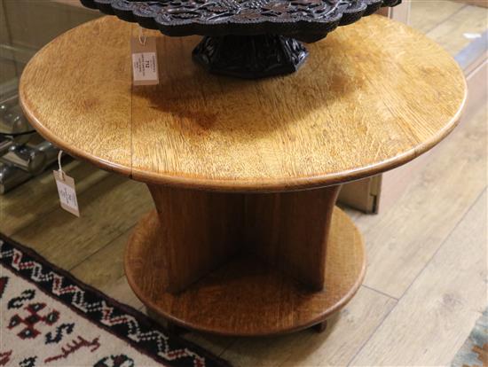 An Art Deco oak coffee table W.70cm